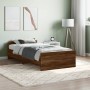 Estructura de cama madera de ingeniería roble marrón 90x200 cm de , Camas y somieres - Ref: Foro24-835931, Precio: 80,76 €, D...