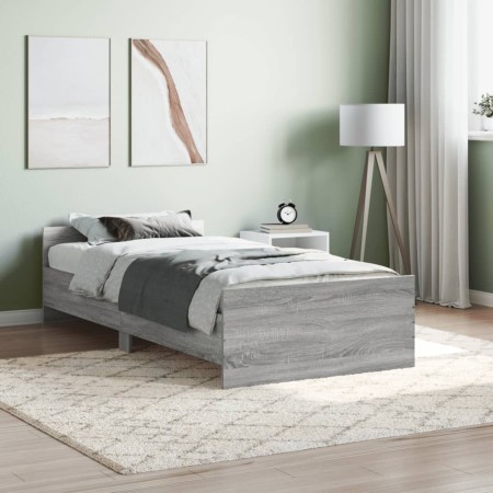 Estructura de cama madera de ingeniería gris Sonoma 90x190 cm de , Camas y somieres - Ref: Foro24-835944, Precio: 96,16 €, De...