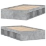 Estructura de cama gris hormigón 90x190 cm de , Camas y somieres - Ref: Foro24-3203841, Precio: 105,49 €, Descuento: %