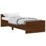 Estructura de cama madera de ingeniería marrón roble 75x190 cm de , Camas y somieres - Ref: Foro24-835952, Precio: 66,83 €, D...