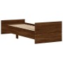 Estructura de cama madera de ingeniería marrón roble 75x190 cm de , Camas y somieres - Ref: Foro24-835952, Precio: 66,83 €, D...