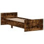 Estructura de cama madera de ingeniería roble ahumado 75x190 cm de , Camas y somieres - Ref: Foro24-835950, Precio: 80,99 €, ...