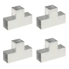 Conectores de postes en T 4 uds metal galvanizado 101x101 mm de , Postes de cerca - Ref: Foro24-145480, Precio: 90,10 €, Desc...