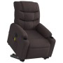 Sillón masaje eléctrico reclinable elevable tela marrón oscuro en Sillones | Comprar online en Foru.es