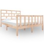 Estructura de cama madera maciza de pino 135x190 cm de , Camas y somieres - Ref: Foro24-3101323, Precio: 137,15 €, Descuento: %