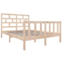 Estructura de cama madera maciza de pino 135x190 cm de , Camas y somieres - Ref: Foro24-3101323, Precio: 137,15 €, Descuento: %