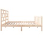 Estructura de cama madera maciza de pino 135x190 cm de , Camas y somieres - Ref: Foro24-3101323, Precio: 137,15 €, Descuento: %