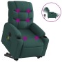 Sillón masaje eléctrico reclinable elevable tela verde oscuro en Sillones | Comprar online en Foru.es