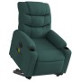 Sillón masaje eléctrico reclinable elevable tela verde oscuro en Sillones | Comprar online en Foru.es