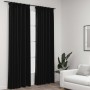 Cortinas opacas ganchos look de lino 2 pzas antracita 140x245cm de , Cortinas y visillos - Ref: Foro24-321166, Precio: 37,57 ...