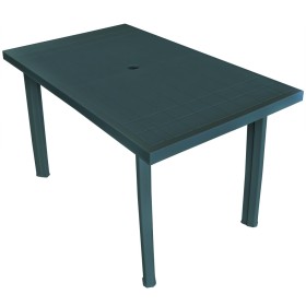 Mesa de jardín 126x76x72 cm plástico verde de vidaXL, Mesas de jardín - Ref: Foro24-43598, Precio: 157,63 €, Descuento: %