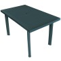 Mesa de jardín 126x76x72 cm plástico verde de vidaXL, Mesas de jardín - Ref: Foro24-43598, Precio: 157,63 €, Descuento: %