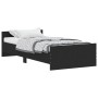 Estructura de cama madera de ingeniería negra 90x200 cm de , Camas y somieres - Ref: Foro24-835926, Precio: 80,13 €, Descuent...