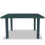 Mesa de jardín 126x76x72 cm plástico verde de vidaXL, Mesas de jardín - Ref: Foro24-43598, Precio: 157,63 €, Descuento: %