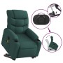 Sillón masaje eléctrico reclinable elevable tela verde oscuro en Sillones | Comprar online en Foru.es