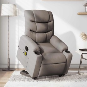 Sillón de masaje eléctrico reclinable elevable tela taupé en Sillones | Comprar online en Foru.es