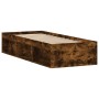 Estructura de cama roble ahumado 75x190 cm de , Camas y somieres - Ref: Foro24-3203849, Precio: 103,78 €, Descuento: %