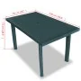 Mesa de jardín 126x76x72 cm plástico verde de vidaXL, Mesas de jardín - Ref: Foro24-43598, Precio: 153,78 €, Descuento: %