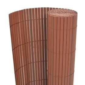 Brown PVC double-sided garden fence 90x500 cm by vidaXL, fence panels - Ref: Foro24-43630, Price: 61,43 €, Discount: %