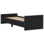 Estructura de cama madera de ingeniería negra 75x190 cm de , Camas y somieres - Ref: Foro24-835947, Precio: 67,11 €, Descuent...