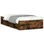 Estructura de cama roble ahumado 90x190 cm de , Camas y somieres - Ref: Foro24-3203842, Precio: 103,94 €, Descuento: %