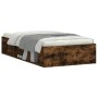 Estructura de cama roble ahumado 90x190 cm de , Camas y somieres - Ref: Foro24-3203842, Precio: 107,18 €, Descuento: %