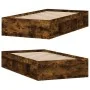 Estructura de cama roble ahumado 90x190 cm de , Camas y somieres - Ref: Foro24-3203842, Precio: 103,94 €, Descuento: %