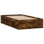 Estructura de cama roble ahumado 90x190 cm de , Camas y somieres - Ref: Foro24-3203842, Precio: 103,94 €, Descuento: %