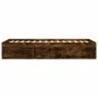 Estructura de cama roble ahumado 90x190 cm de , Camas y somieres - Ref: Foro24-3203842, Precio: 103,94 €, Descuento: %