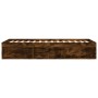 Estructura de cama roble ahumado 90x200 cm de , Camas y somieres - Ref: Foro24-3203828, Precio: 111,91 €, Descuento: %