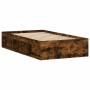 Estructura de cama roble ahumado 90x200 cm de , Camas y somieres - Ref: Foro24-3203828, Precio: 111,91 €, Descuento: %