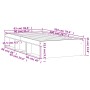 Estructura de cama roble ahumado 90x200 cm de , Camas y somieres - Ref: Foro24-3203828, Precio: 111,91 €, Descuento: %