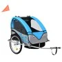 Remolque para bicicletas y cochecito 2 en 1 azul y gris de vidaXL, Remolques para bicicletas - Ref: Foro24-91377, Precio: 192...