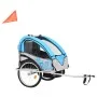 Remolque para bicicletas y cochecito 2 en 1 azul y gris de vidaXL, Remolques para bicicletas - Ref: Foro24-91377, Precio: 192...