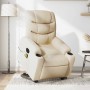 Sillón de masaje eléctrico reclinable elevable tela crema en Sillones | Comprar online en Foru.es