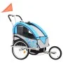 Remolque para bicicletas y cochecito 2 en 1 azul y gris de vidaXL, Remolques para bicicletas - Ref: Foro24-91377, Precio: 192...