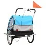 Remolque para bicicletas y cochecito 2 en 1 azul y gris de vidaXL, Remolques para bicicletas - Ref: Foro24-91377, Precio: 192...