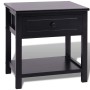 Mesita de noche de madera negro de vidaXL, Mesitas de noche - Ref: Foro24-242872, Precio: 49,03 €, Descuento: %