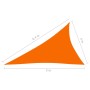 Toldo de vela triangular tela Oxford naranja 4x5x6,4 m de , Sombrillas - Ref: Foro24-135734, Precio: 38,49 €, Descuento: %