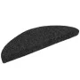 Alfombrilla de escaleras 15 uds tela punzonada negro 56x17x3 cm de vidaXL, Alfombrillas para escalones - Ref: Foro24-132692, ...