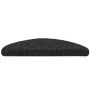 Alfombrilla de escaleras 15 uds tela punzonada negro 56x17x3 cm de vidaXL, Alfombrillas para escalones - Ref: Foro24-132692, ...