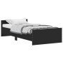 Estructura de cama madera de ingeniería negra 90x190 cm de , Camas y somieres - Ref: Foro24-835940, Precio: 75,66 €, Descuent...