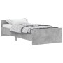 Estructura de cama madera de ingeniería gris hormigón 90x200cm de , Camas y somieres - Ref: Foro24-835928, Precio: 94,15 €, D...