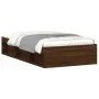 Estructura de cama roble marrón 90x200 cm de , Camas y somieres - Ref: Foro24-3203830, Precio: 146,51 €, Descuento: %