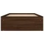 Estructura de cama roble marrón 90x200 cm de , Camas y somieres - Ref: Foro24-3203830, Precio: 146,51 €, Descuento: %