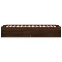 Estructura de cama roble marrón 90x200 cm de , Camas y somieres - Ref: Foro24-3203830, Precio: 146,51 €, Descuento: %