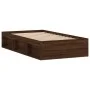 Estructura de cama roble marrón 90x200 cm de , Camas y somieres - Ref: Foro24-3203830, Precio: 146,51 €, Descuento: %