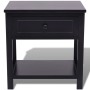 Mesita de noche de madera negro de vidaXL, Mesitas de noche - Ref: Foro24-242872, Precio: 49,03 €, Descuento: %