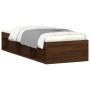 Estructura de cama roble marrón 75x190 cm de , Camas y somieres - Ref: Foro24-3203851, Precio: 113,09 €, Descuento: %