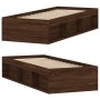 Estructura de cama roble marrón 75x190 cm de , Camas y somieres - Ref: Foro24-3203851, Precio: 113,09 €, Descuento: %